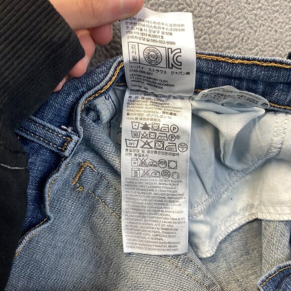 Levis 529 Blue Jeans Size 16 MMid Rise Curvy Bootcut Stretch Denim,Casual - Picture 10 of 13